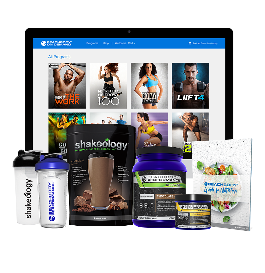 Annual Beachbody On Demand & Shakeology & Performance Deluxe Challenge Pack Team Beachbody US